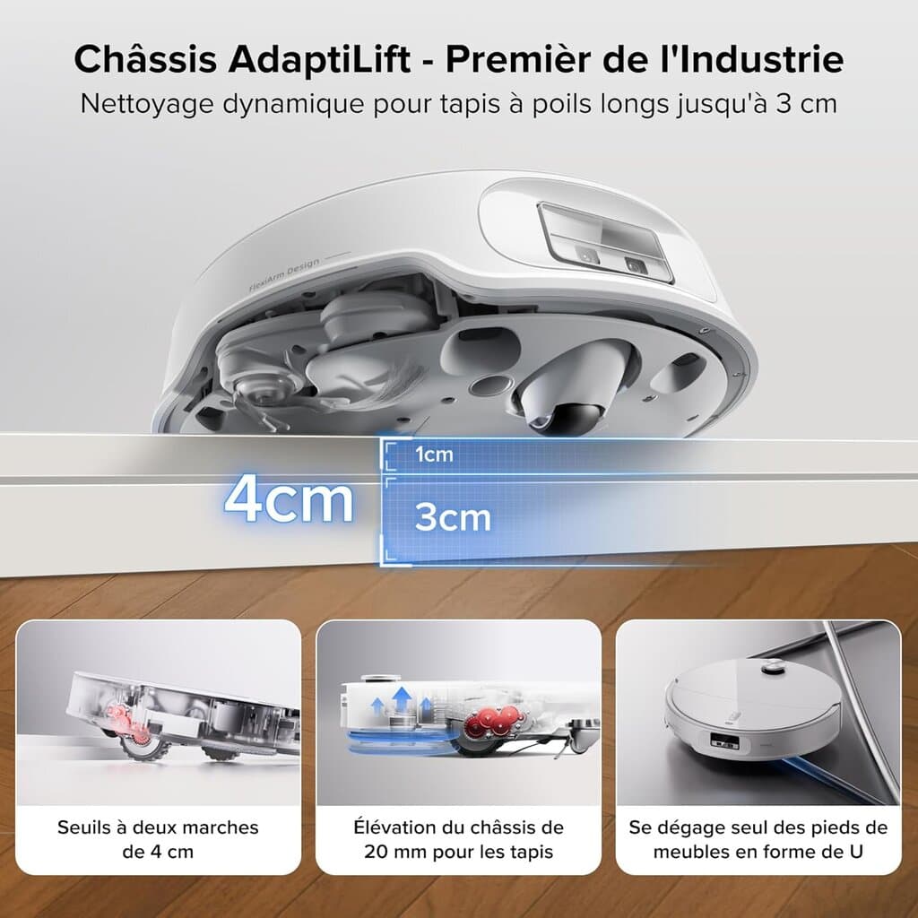 RoboRock Q Revo Curv 2 Pro Robot Vacuum - White 5