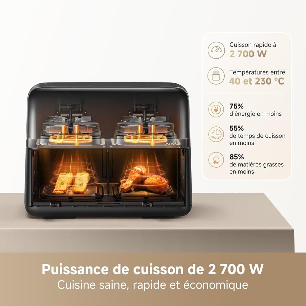 MOVA FD20 Pro Air Fryer - Black 3