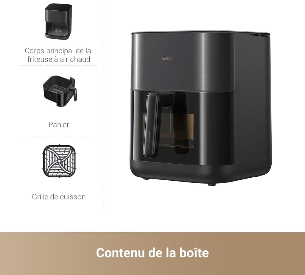 MOVA FD10 Pro Air Fryer - Black 8