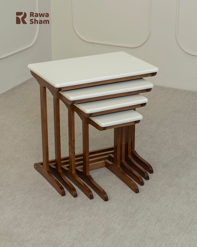 4pcs Modern Nesting Table - White