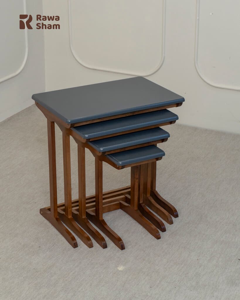 4pcs Modern Nesting Table - Dark Gray