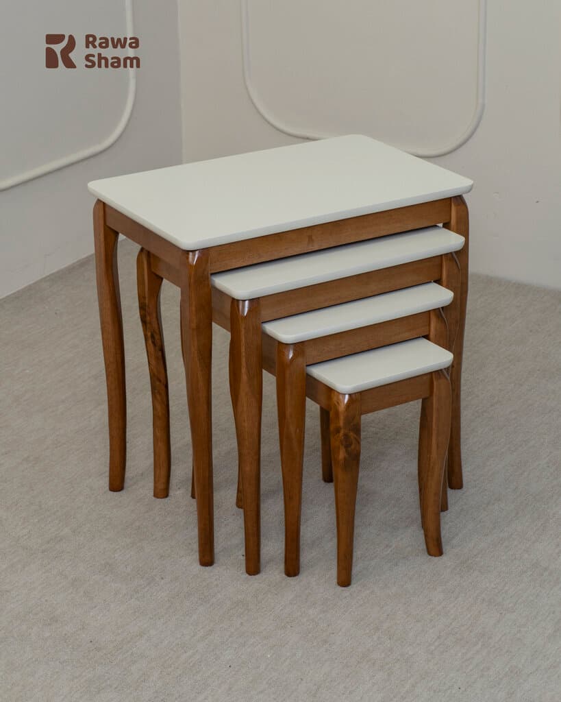 4pcs Modern Nesting Table - White