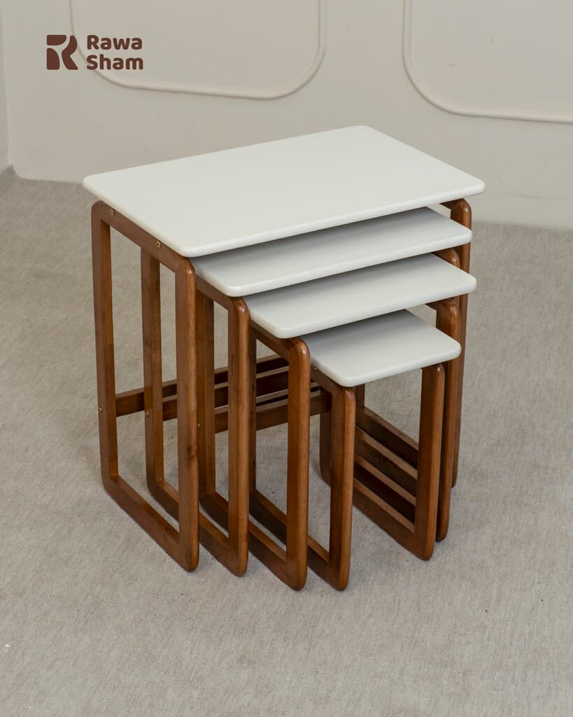 4pcs Modern Nesting Table - White