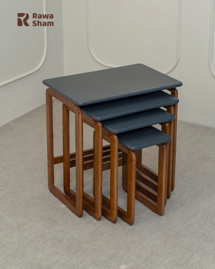 4pcs Modern Nesting Table - Dark Gray