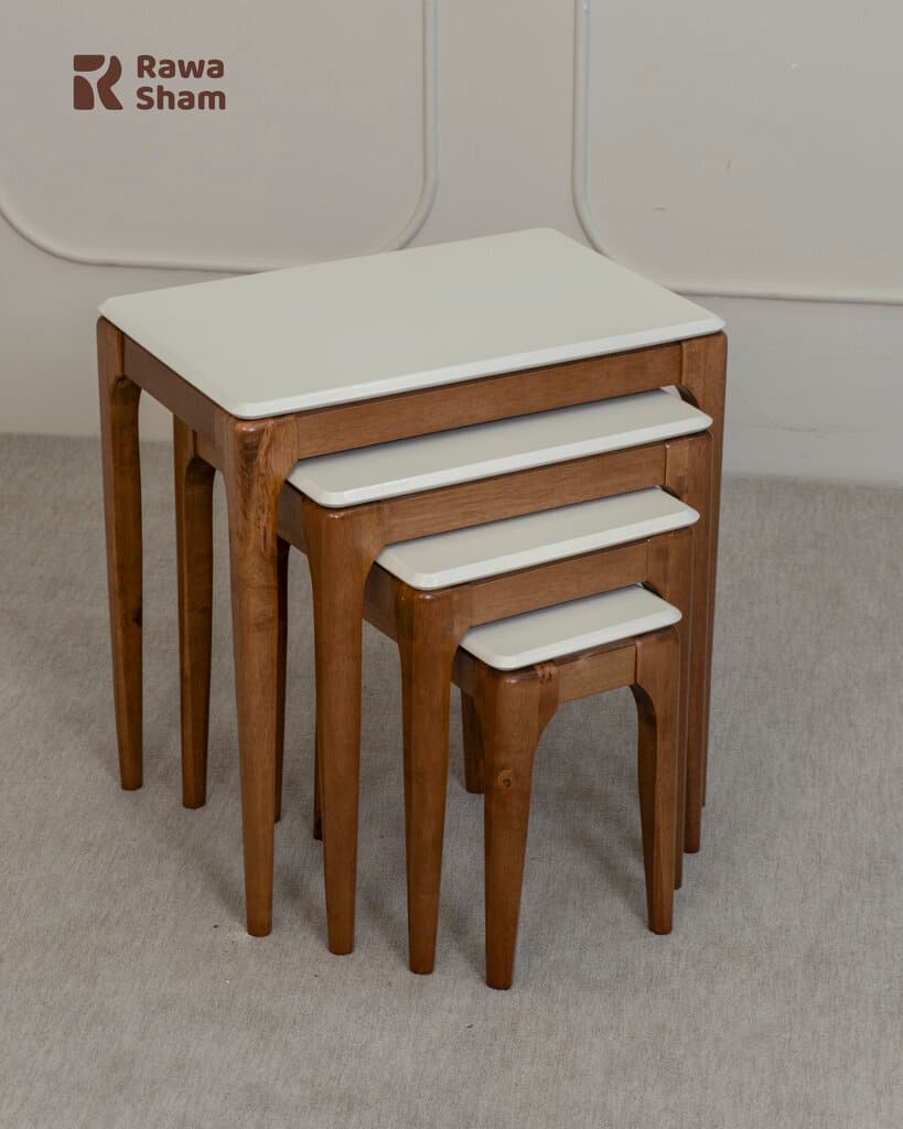 4pcs Modern Nesting Table - White