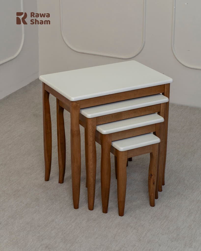 4pcs Modern Nesting Table - White