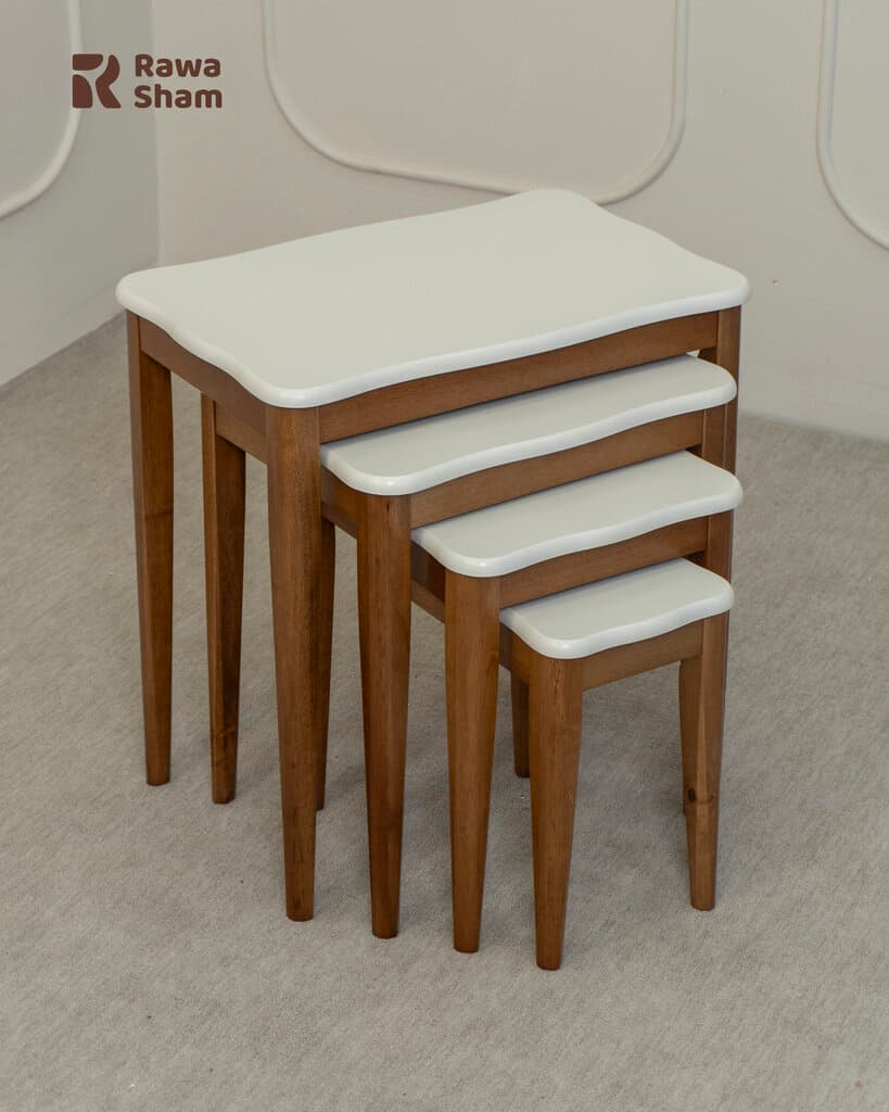 4pcs Modern Nesting Table - White