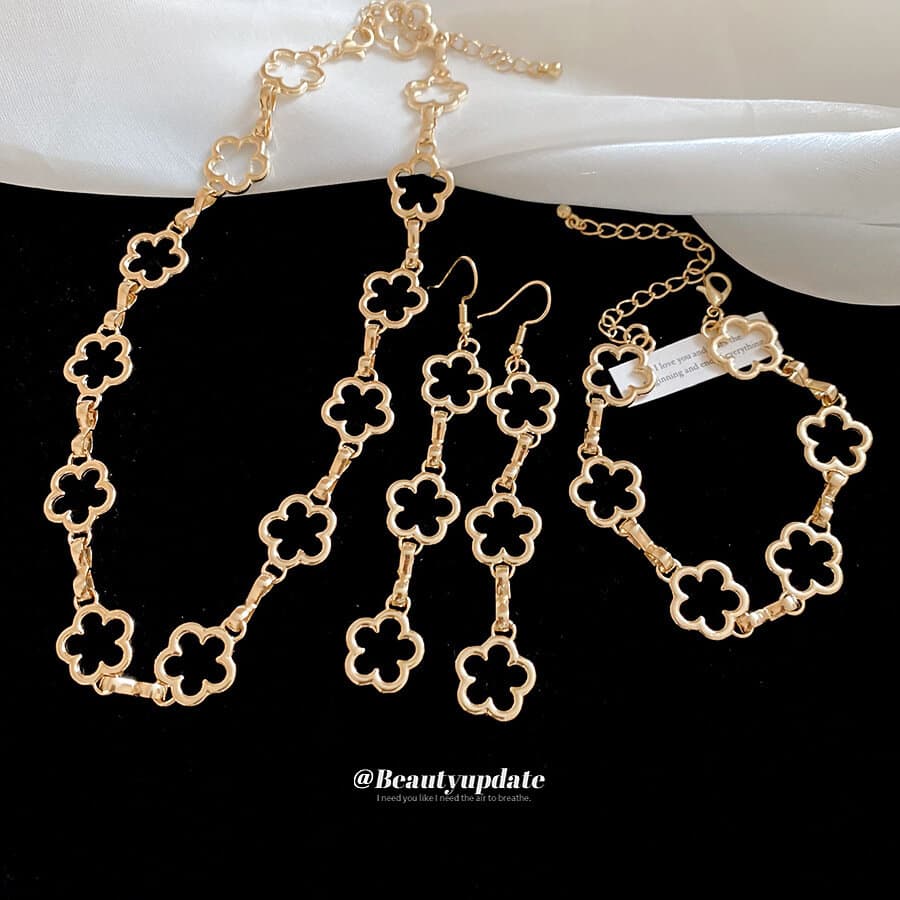 Clover Luxe Jewlery Set - Gold