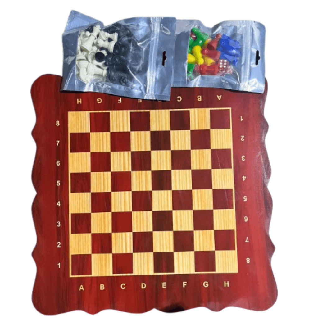 Wooden 2 In 1 Chess And Ludo Deluxe Set 3