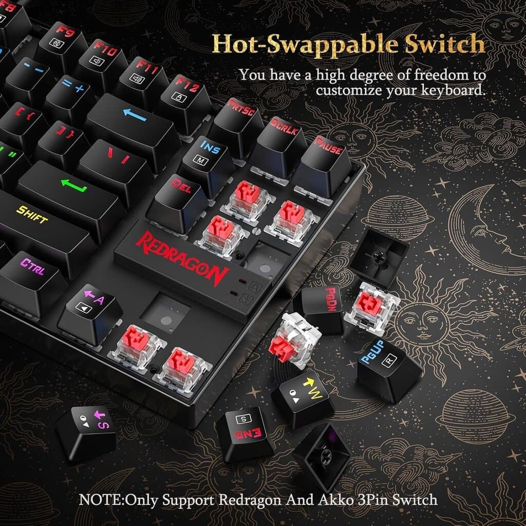 Redragon Kumara K552 Mechanical Gaming Keyboard RGB (Red Switch) 4