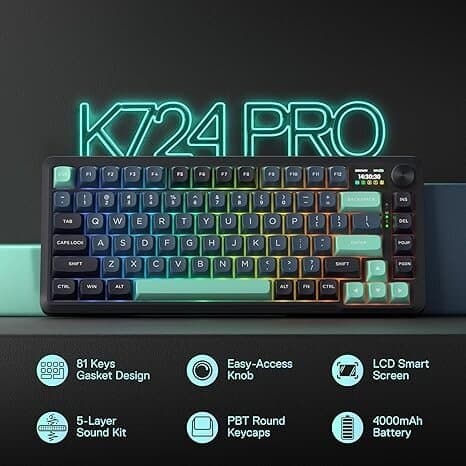 Redragon Pro Wireless Gasket Gaming Keyboard - K724 (Black) 2
