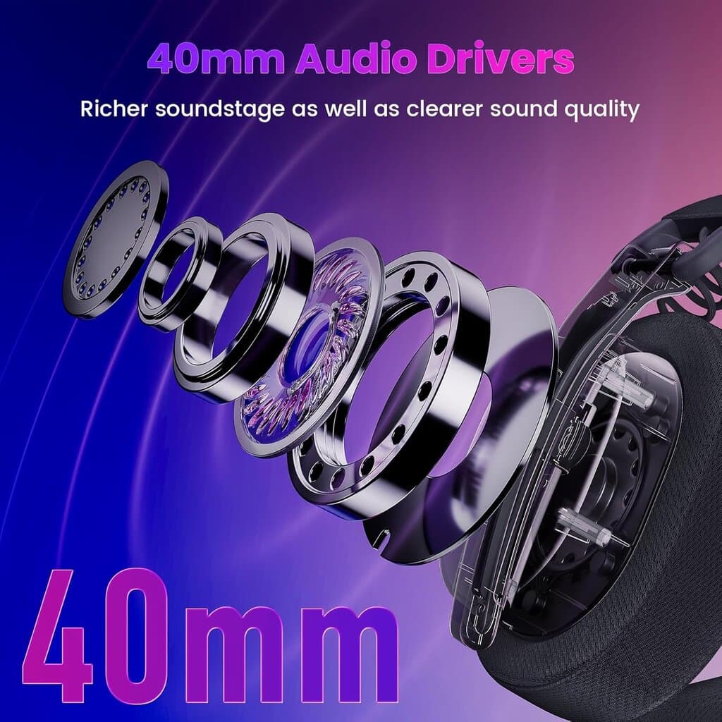 Redragon Luce Wireless Gaming Headset With Microphone - H888 (Black) 4