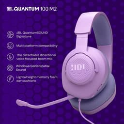 JBL Quantum 100 M2 Wired Gaming Headset (Purple) — photo 4