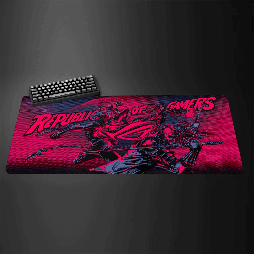 1Esport Gaming Mousepad 40x90cm Republic Of Gamers Red Purple Edition 2