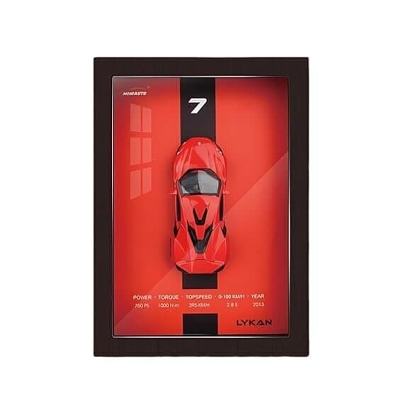 3D Red Lykan Hypersport Car Frame Wall Art