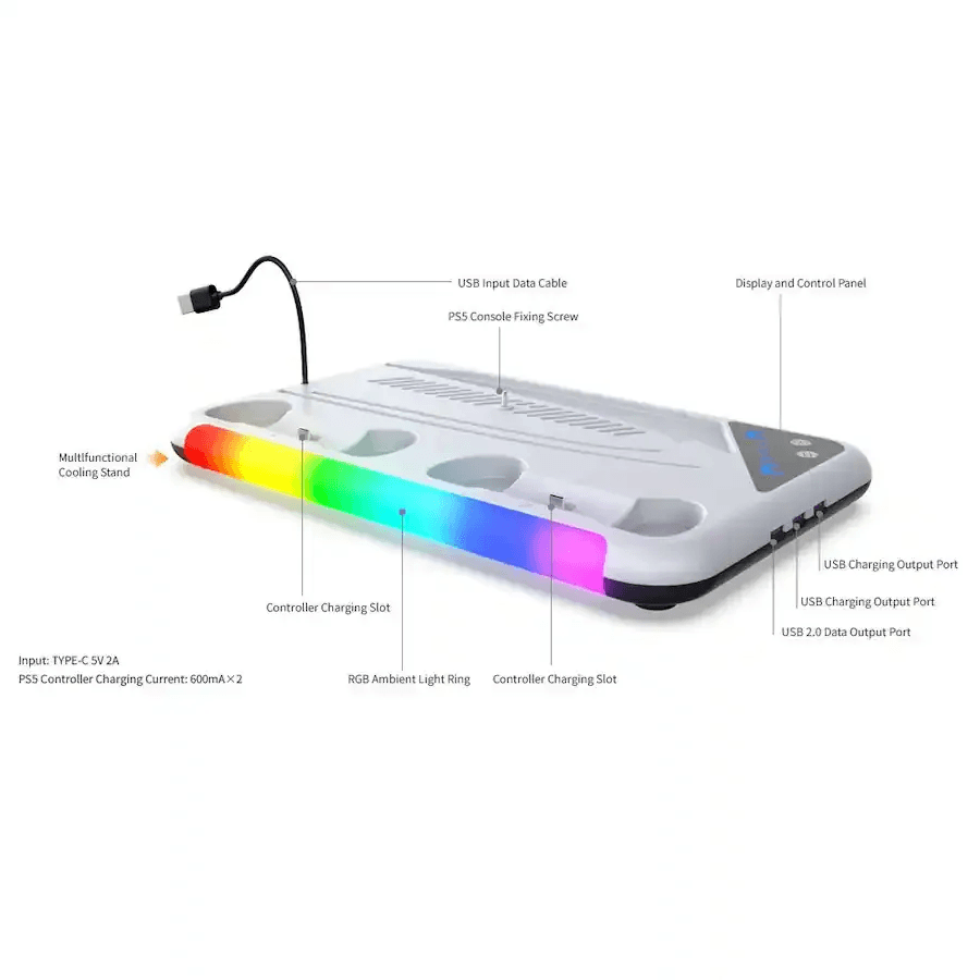 Dobe Multifunctional Cooling & Charging Stand For PS5 & PS5 Slim 4