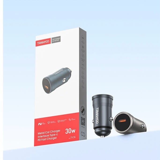 TRANYOO T-C26 30W Metal PD Fast Car Charger (USB-C Interface) 9
