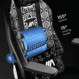 AG Jamana Gaming Chair (Black & White) — photo 2