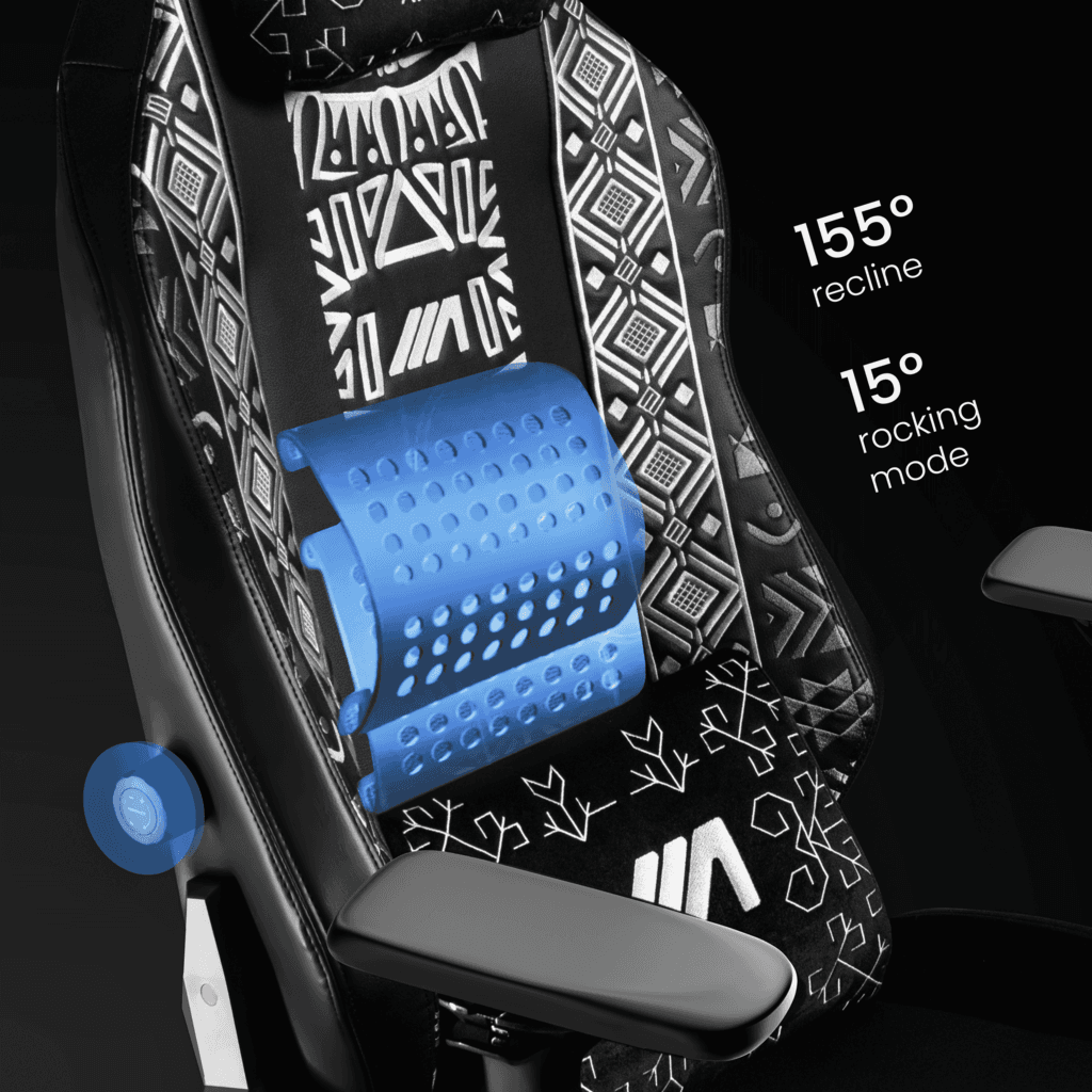 AG Jamana Gaming Chair (Black & White) — photo 2