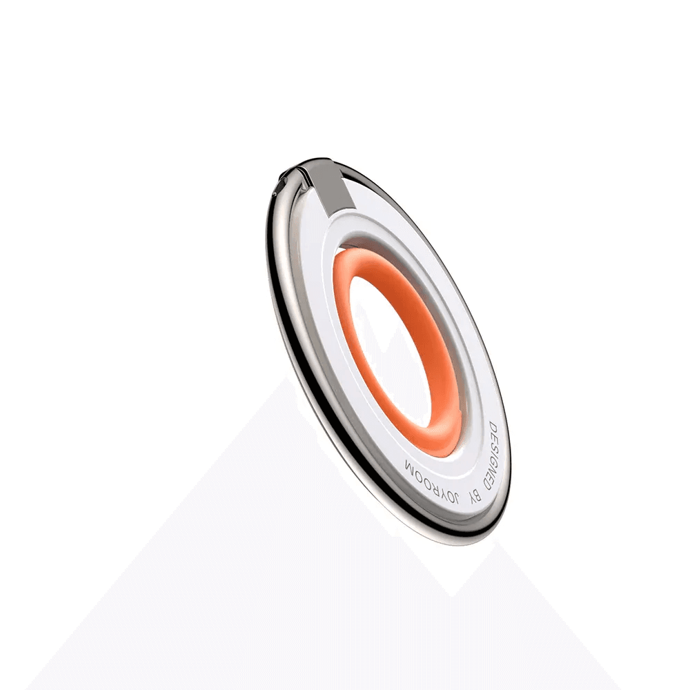 Joyroom Magnetic Magsafe Compatible Ring Holder - JR-ZS383 (White / Orange) 2