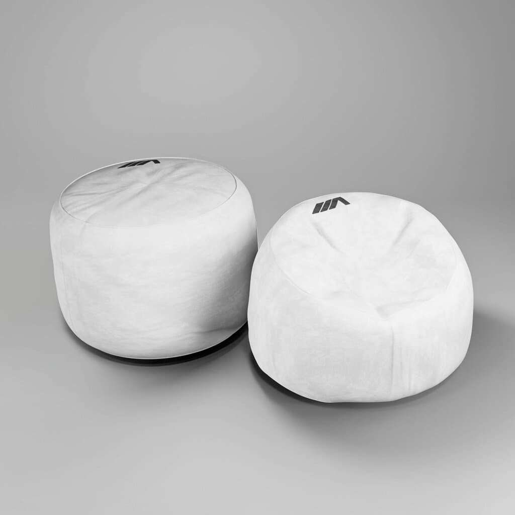 Bean Bag Chair - 110cm (White)
