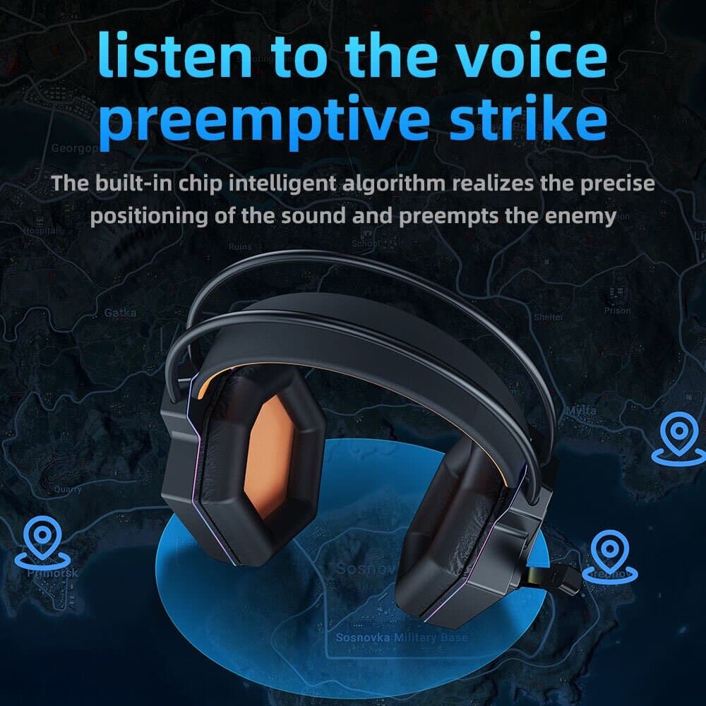 TRANYOO T-H4 Wired Gaming Headset with Static RGB LED 4