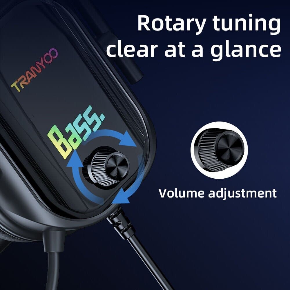 TRANYOO T-H5 Wired Gaming Headphones with Customized Dynamic RGB LED 5