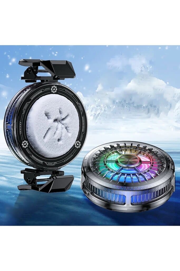 TL01 Semiconductor Phone Cooler – Magnetic & Clip Cooling Fan with RGB Light for Gaming Phones