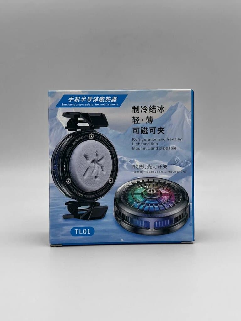 TL01 Semiconductor Phone Cooler – Magnetic & Clip Cooling Fan with RGB Light for Gaming Phones 3