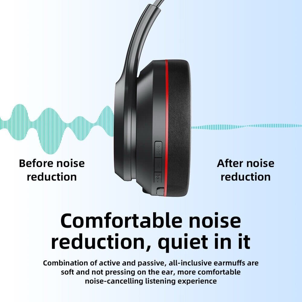 TRANYOO T-H6 Wireless Stereo Headphones – 70 Hours Music Playtime 5