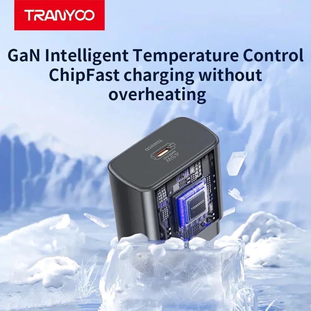 TRANYOO T-SA8C 45W Super Fast Charger Kit (USB-C to USB-C) 5