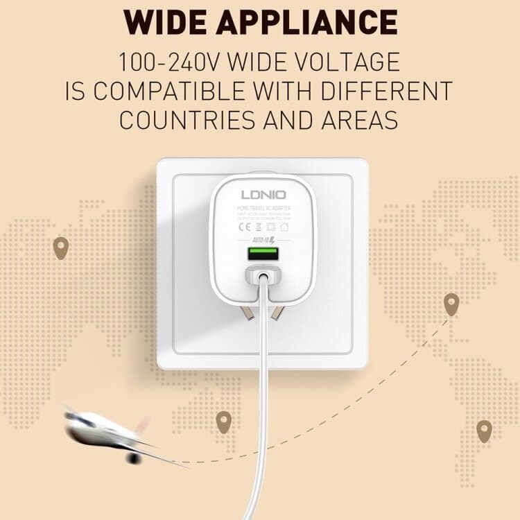 LDNIO A201 2.4A Dual USB Fast Charger - Intelligent Power Supply 7