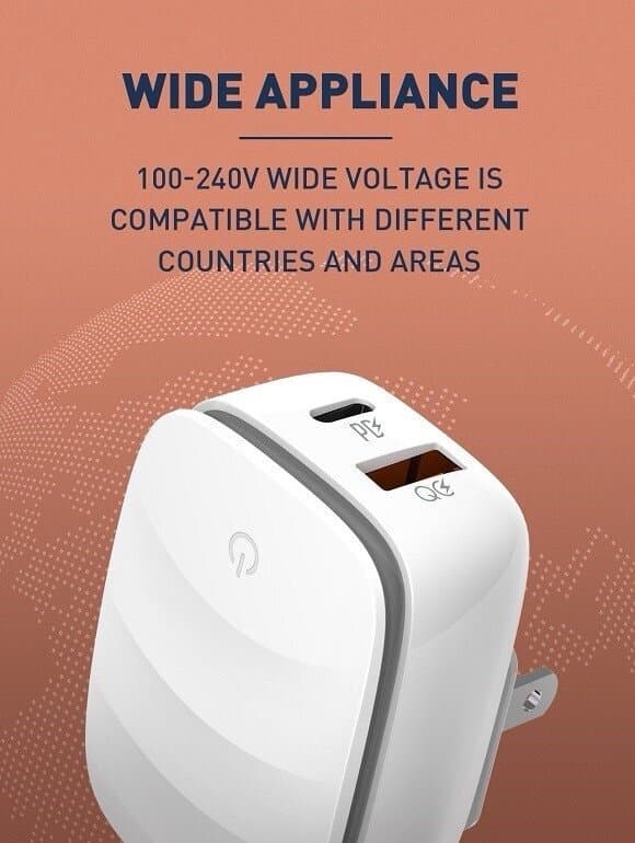 LDNIO A2425C 20W PD/QC Fast Charger & Touch LED Night Lamp (Changeable Plug) 6