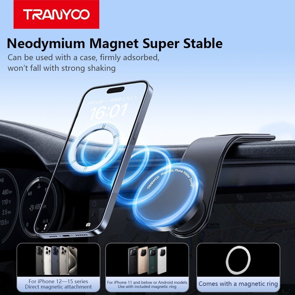 Tranyoo T-Z20 Magnetic Phone Holder - 90° Arbitrary Bending & Flexible Soft Alloy 5