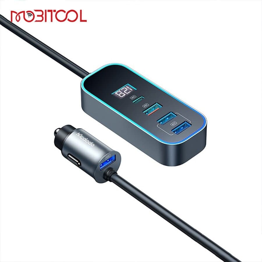 McDodo 107W 5-PORT Fast Car Charger - CC-1900 (Dark Grey) 4