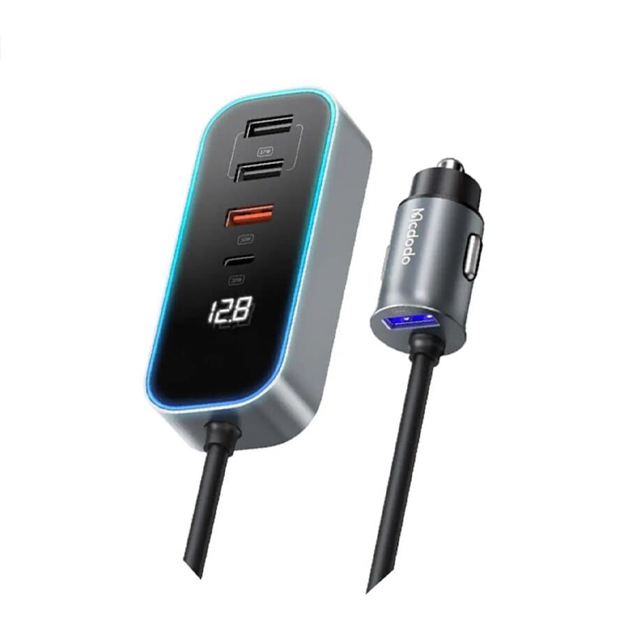McDodo 107W 5-PORT Fast Car Charger - CC-1900 (Dark Grey) 5