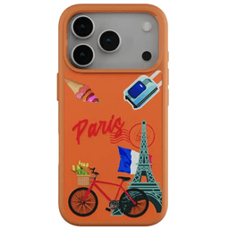 Levelo Vallo Pu Leather Case For iPhone 17 PROMAX (ORANGE Paris) — photo 1