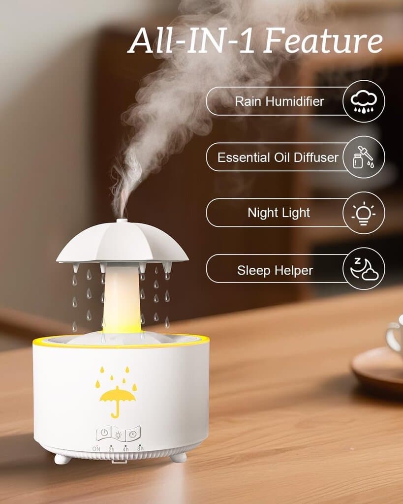 Rotating Water Drop Umbrella Aroma Diffuser & Humidifier 3