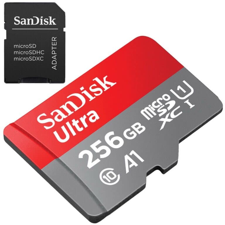 256GB SanDisk Ultra microSDXC UHS-I Memory Card A1 – Up to 150MB/s with SD Adap 3