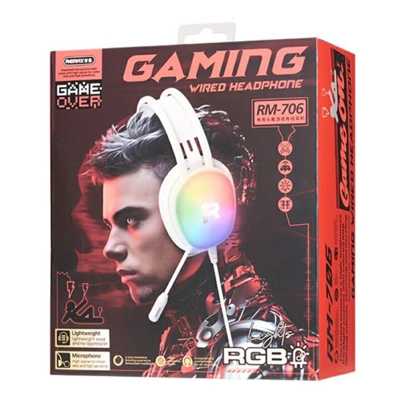 Remax RM-706 Wired RGB Gaming Headset with High-Sensitivity Microphone 3