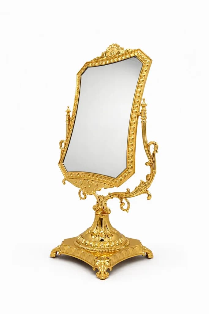 Tabletop Mirror - Gold