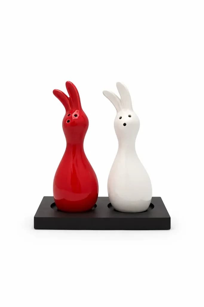 Ceramic Salt & Pepper Shaker Set - 2 Piece