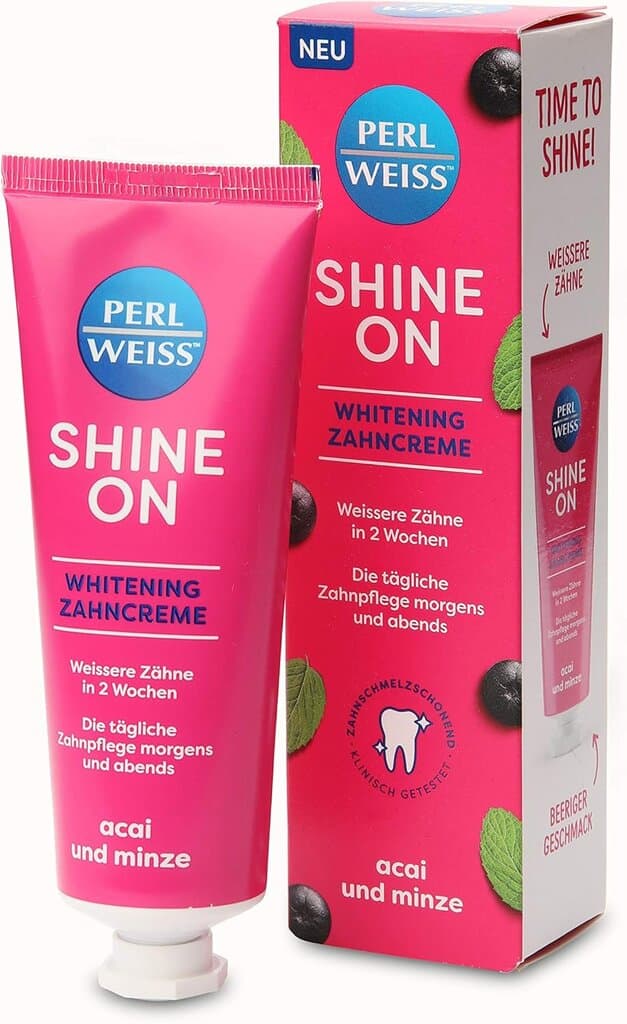 Perlweiss Shine On Whitening Toothpaste Acai and Mint Toothpaste 75 ml