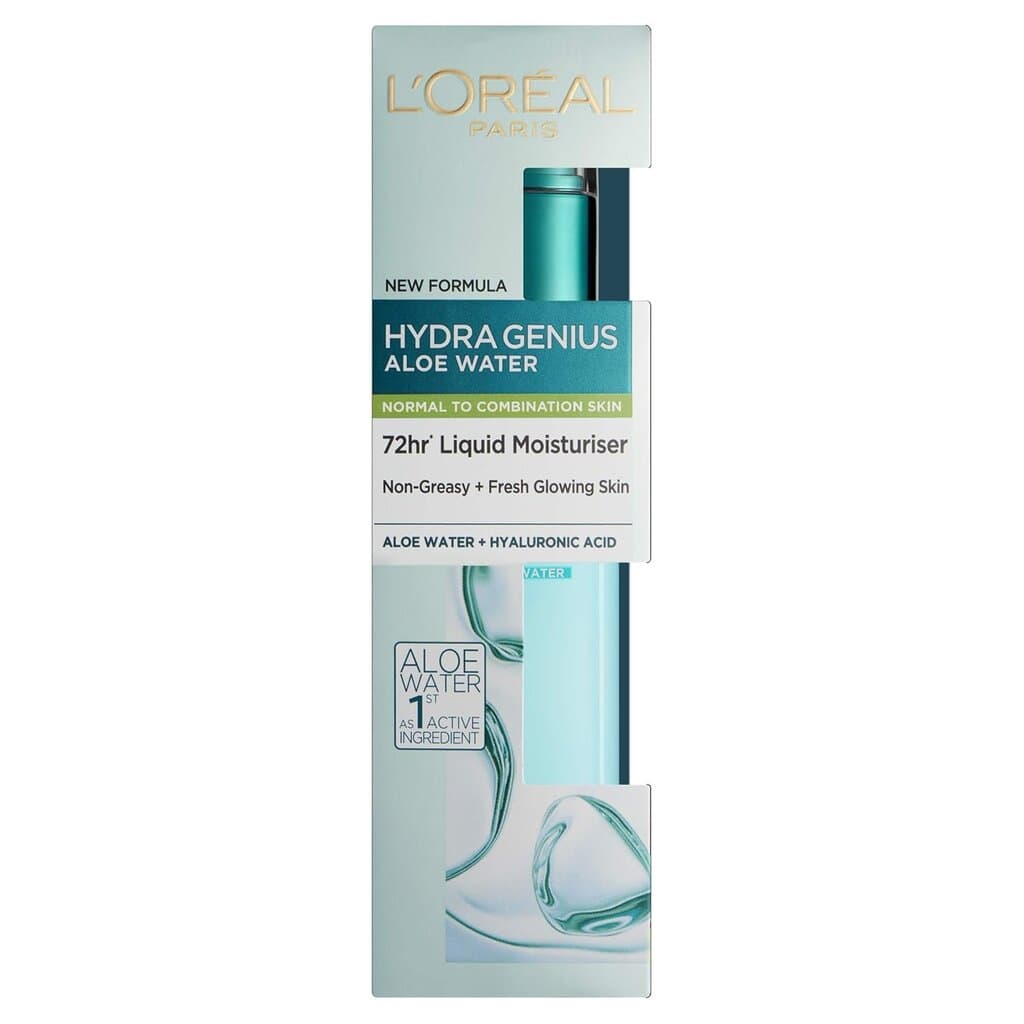 L'Oreal Paris Hydra Genius Hyaluronic Acid + Aloe Liquid Moisturiser for Normal to Combination Skin, 70ml 3