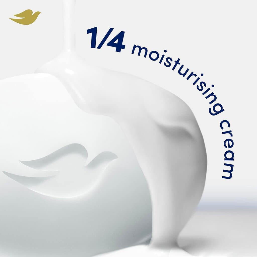 Dove Original Beauty Bar Soap with ¼ moisturising cream for softer, smoother, healthier-looking skin 2x 90 g 6