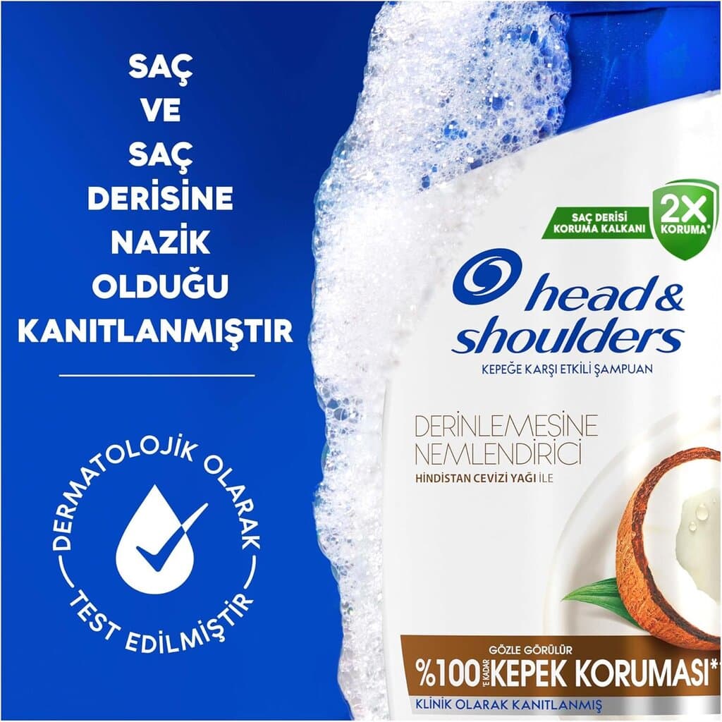 Head & Shoulders Deep Moisturizing Anti-Dandruff Shampoo with Coconut Oil for Daily Use 330ml 6
