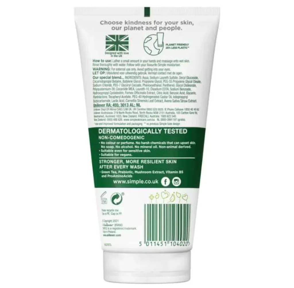 Simple Regeneration Age Resisting Facial Wash - 150ml 2