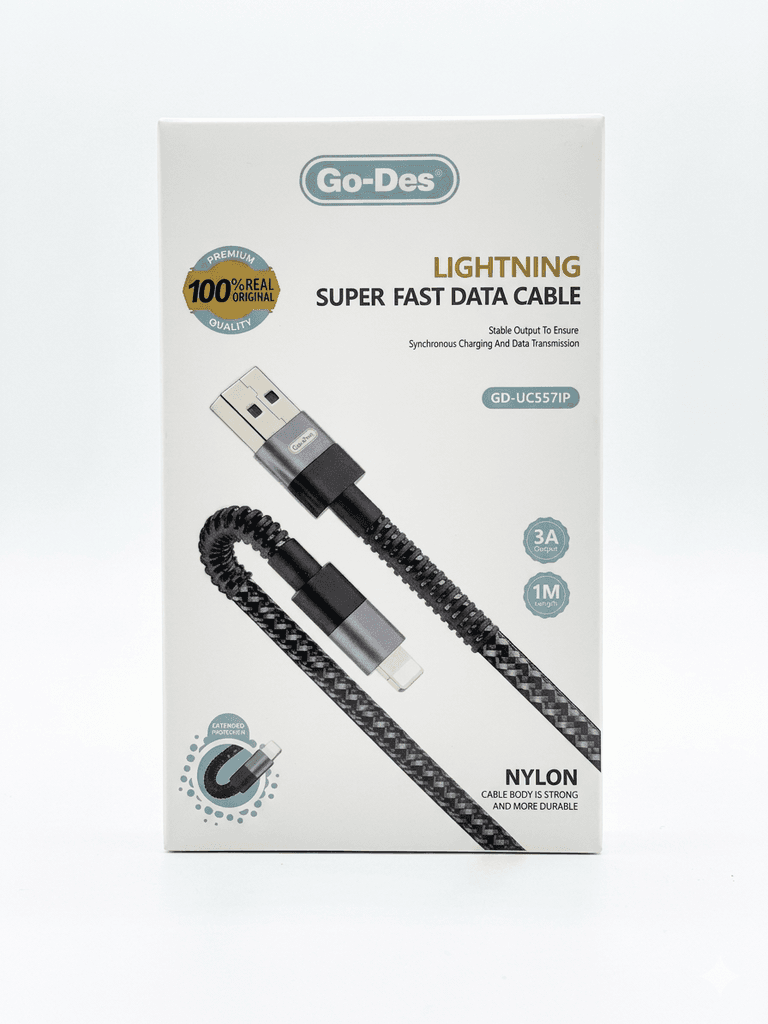 Go-Des GD-UC557IP Lightning Super Fast Data Cable (1 Meter)