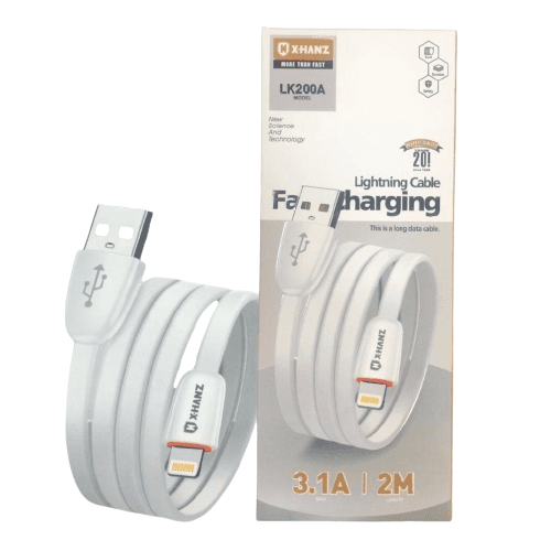 X-HANZ LK200A 3.1A Fast Charging Lightning Data Cable (2 Meter)