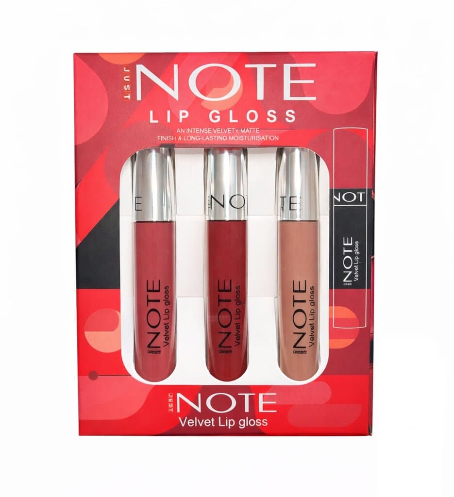 NOTE Lip Gloss Trio – Matte Velvet Finish - 01